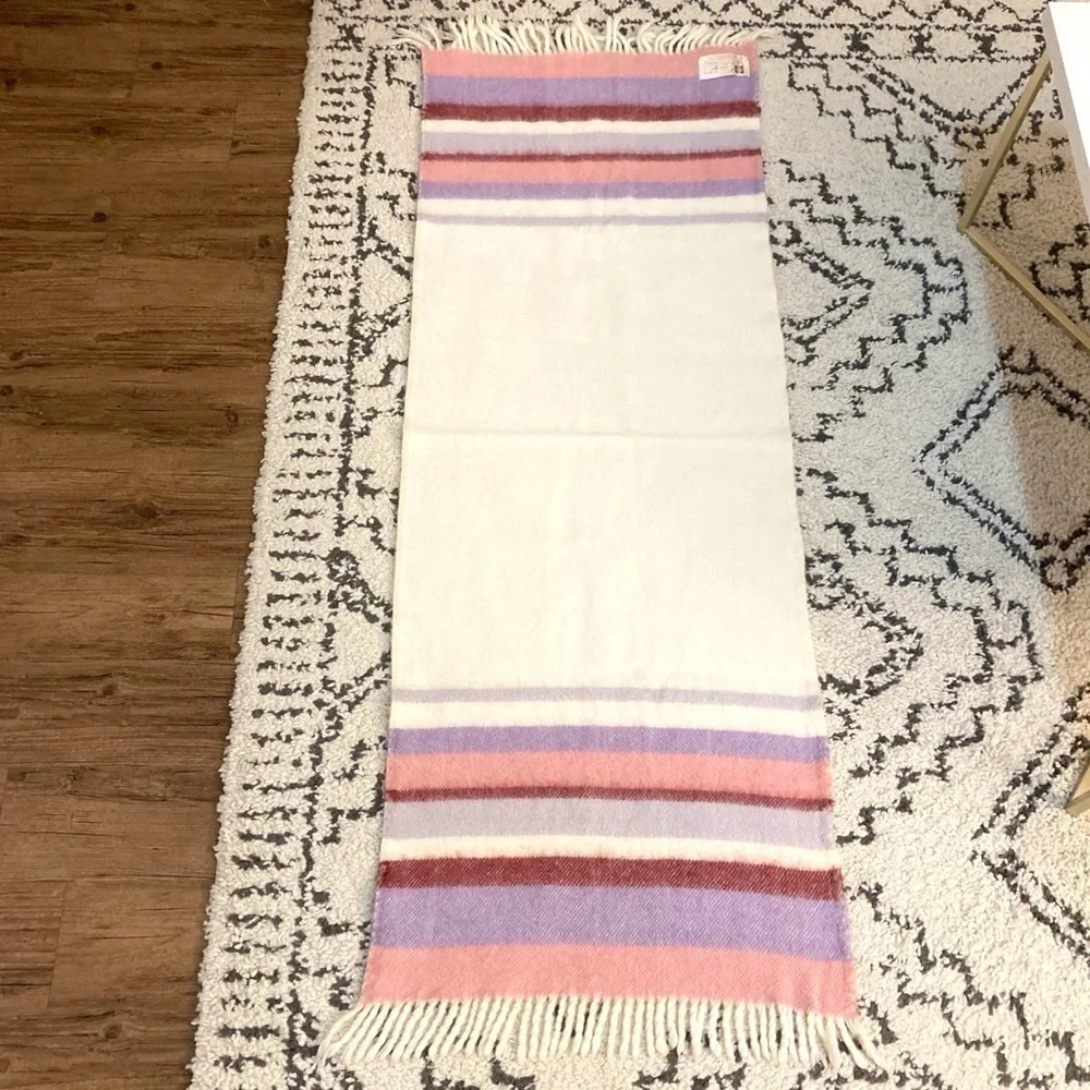 Vtg 1970s BRITA SEPPA Finland RIIKKA Wool Travel Blanket Scarf Shawl Wrap Throw
